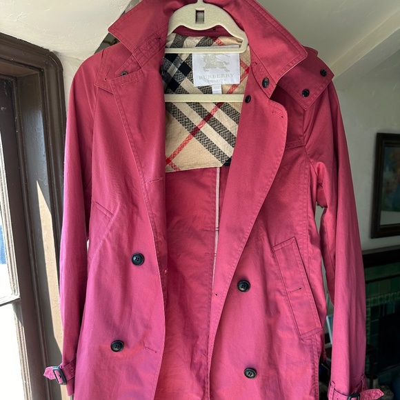 Burberry Girls'.MauvePink Double-Breasted Trenchcoat NWOT